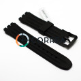 Каучуковый ремешок для часов Swatch Mister Chrono черный RKS-003 - 4